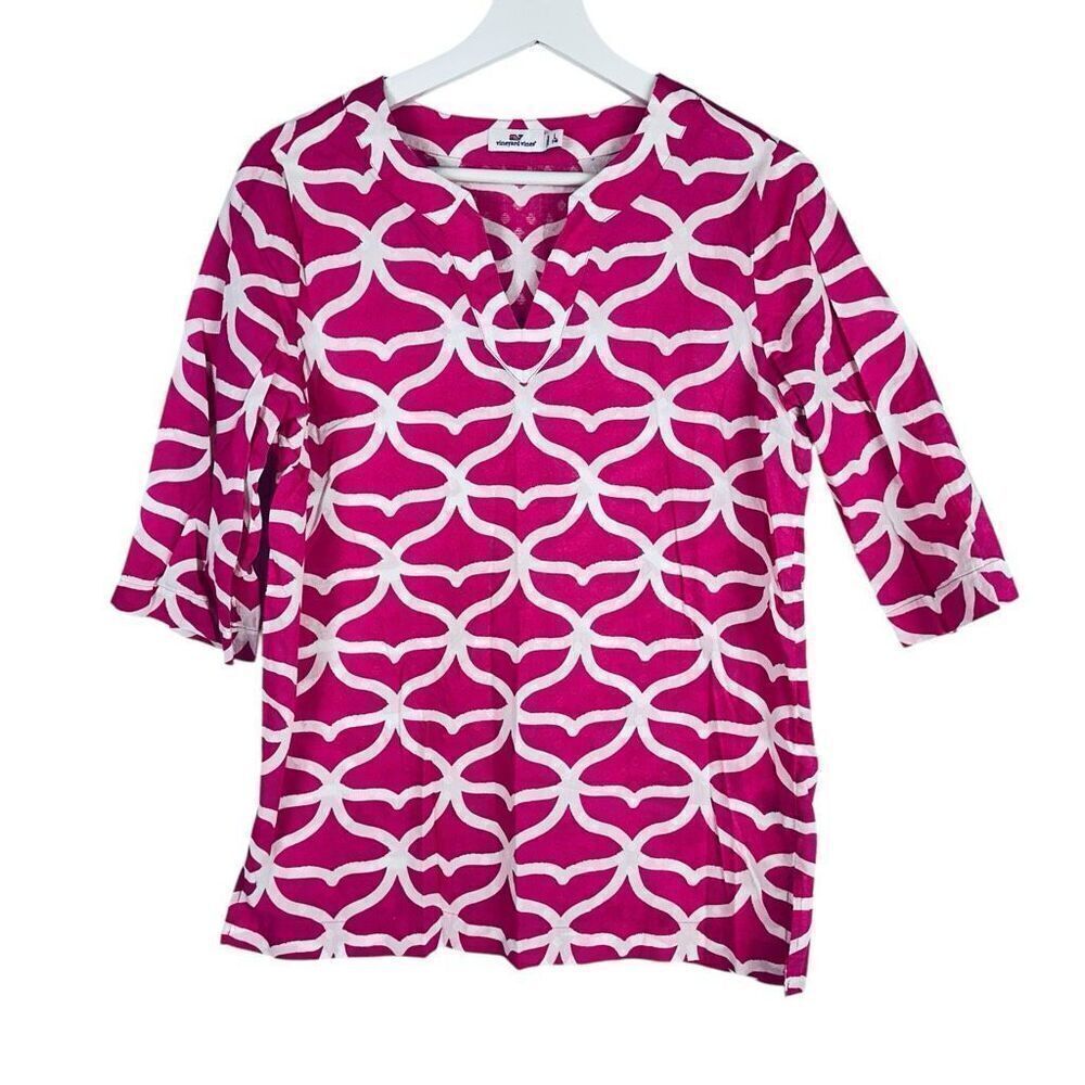 Vineyard Vines Girls Large Coverup Pink White